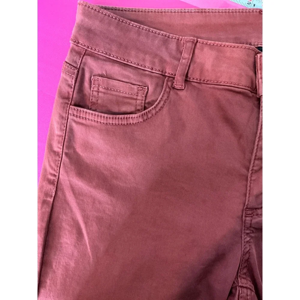 Calzedonia Women's Red Casual Pants Size‎ M High Rise Stretchy Denim Jeans